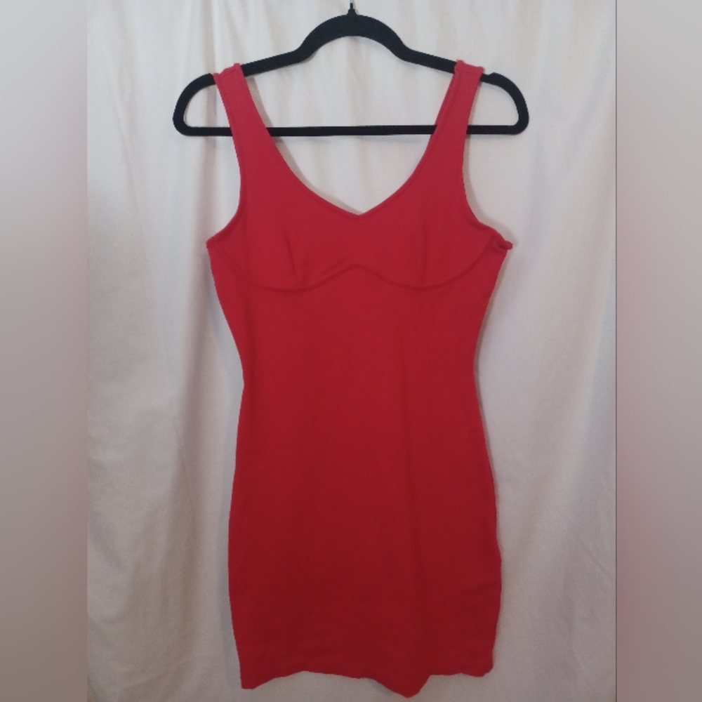 Papaya Vibrant Red Bodycon Dress